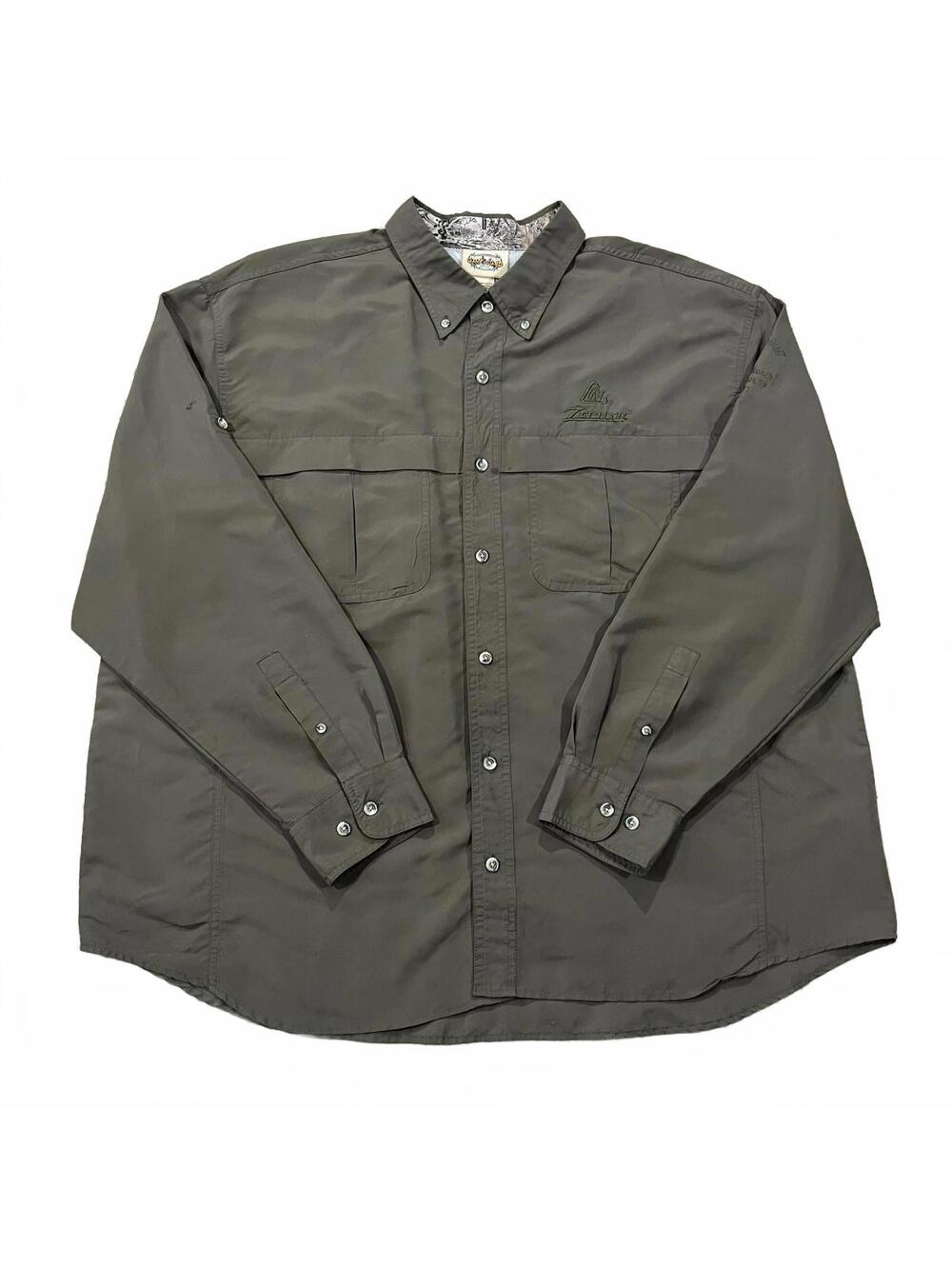 GameGuard Mens Olive Green MircoFiber Long Sleeve Shirt Size 2XL